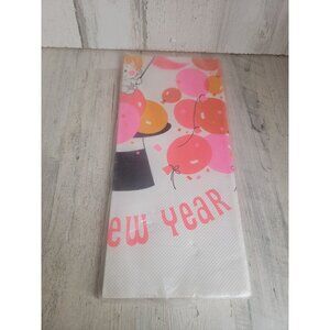 New year vintage paper table cloth holiday decor xmas‎ balloons